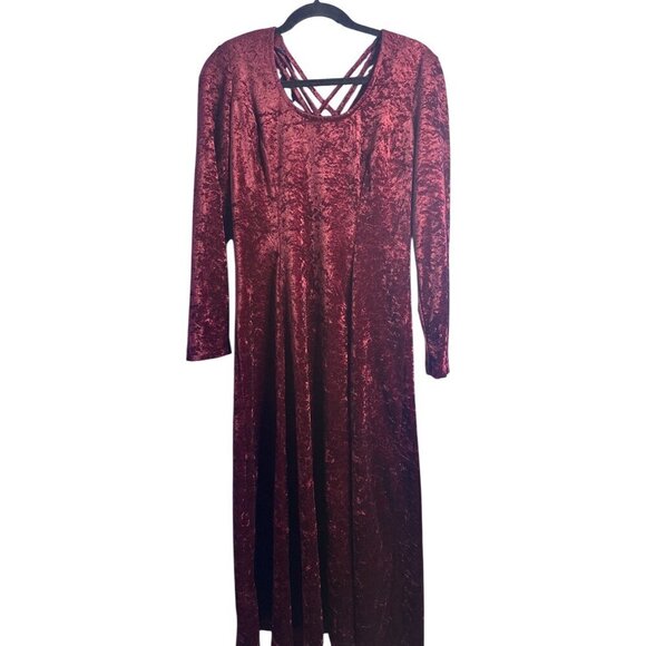 Fashion Bug Dresses & Skirts - VTG Women's size 10 Velvet Dress Whimsigoth Dark Fairy Gothic Y2K Grunge Vampire